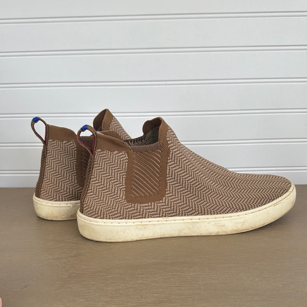 Rothy's Brown Ankle Booties with Chelsea Boot Style